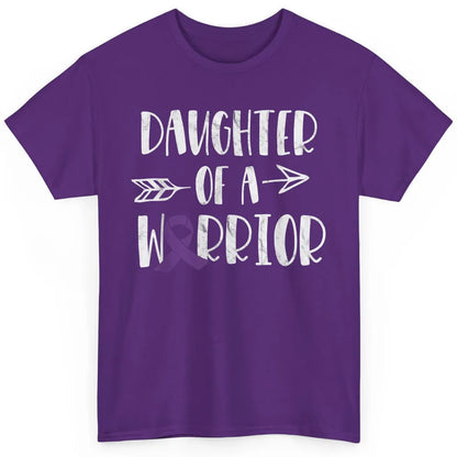 Daughter Warrior Dementia Purple Ribbon Alzheimers Awareness Classic Unisex T-Shirt