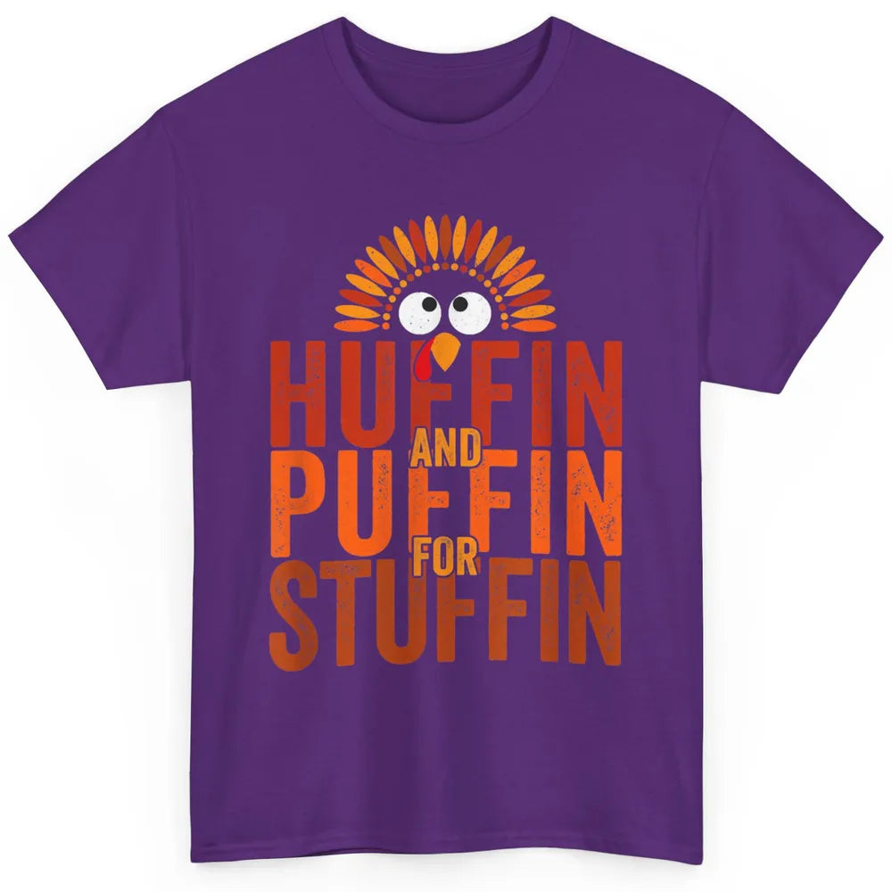 Thanksgiving Run Turkey Trot Huffin And Puffin Chicken Fall Classic Unisex T-Shirt