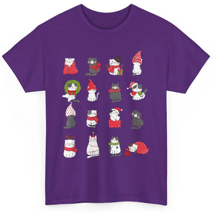 Merry Christmas Meowy Cat Cute Santa Hat Kitten Xmas Kawaii Classic Unisex T-Shirt