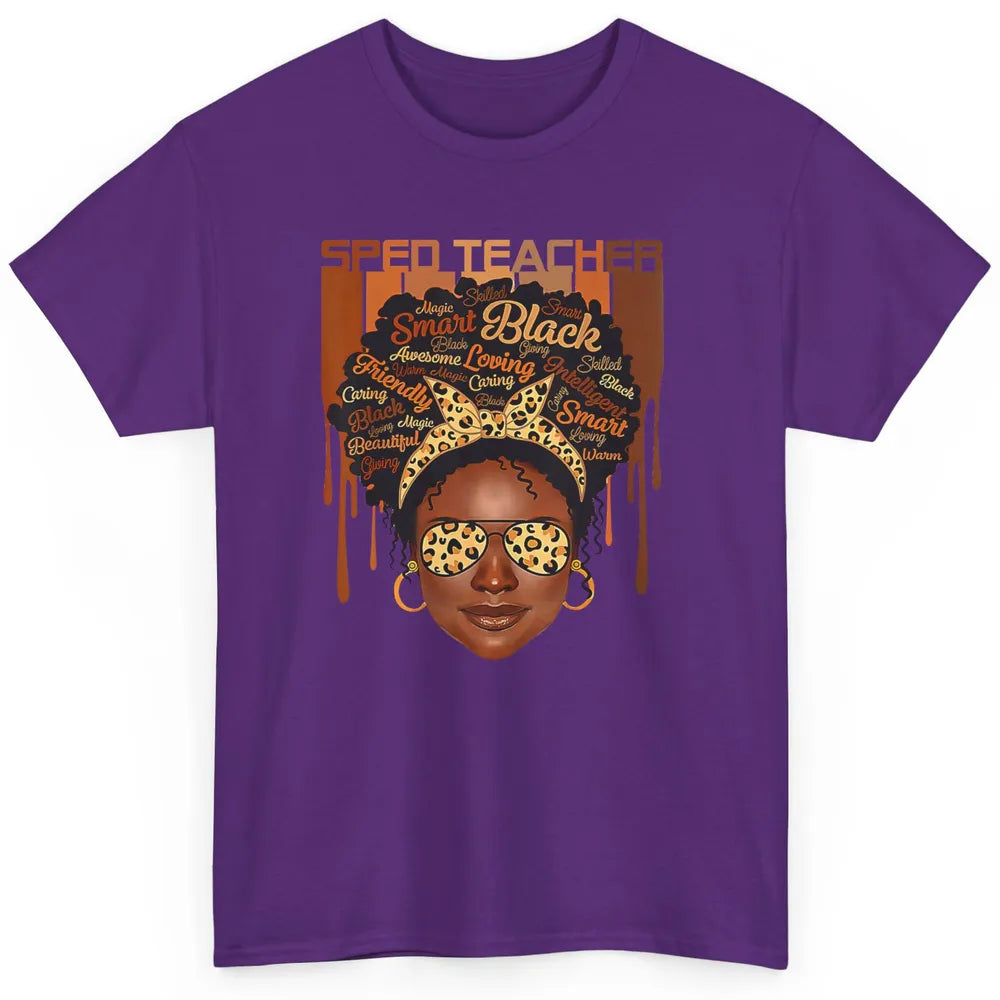 Black Woman Sped Teacher Afro Melanin Special Education SLP Classic Unisex T-Shirt