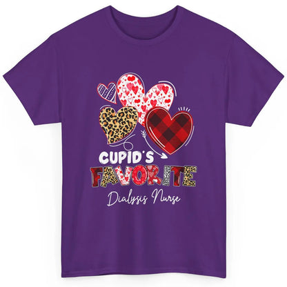 Cupid Favorite Dialysis Nurse Buffalo Plaid Valentines Day Classic Unisex T-Shirt