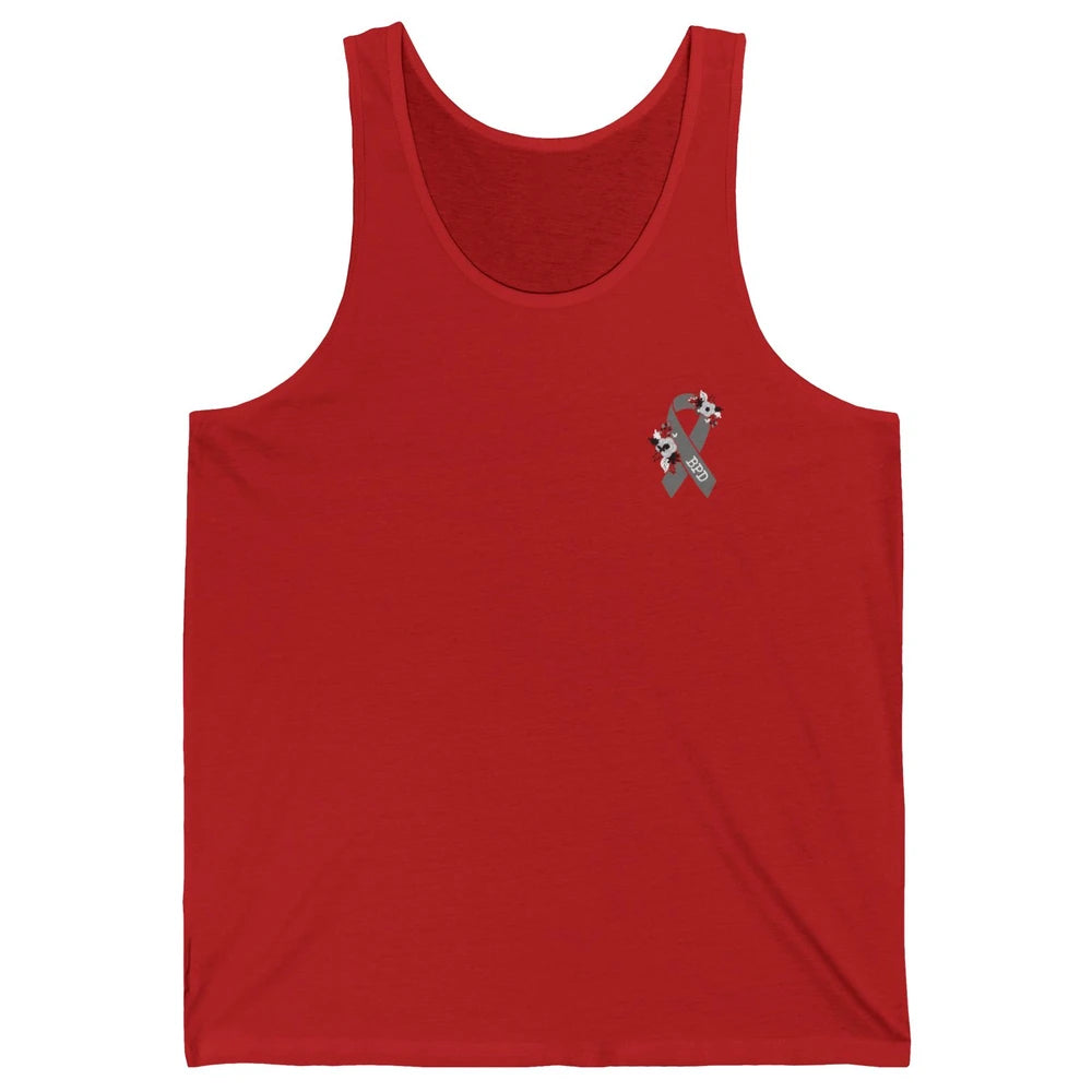 Borderline Personality Disorder Awareness BPD Gray Ribbon Unisex Jersey Tank