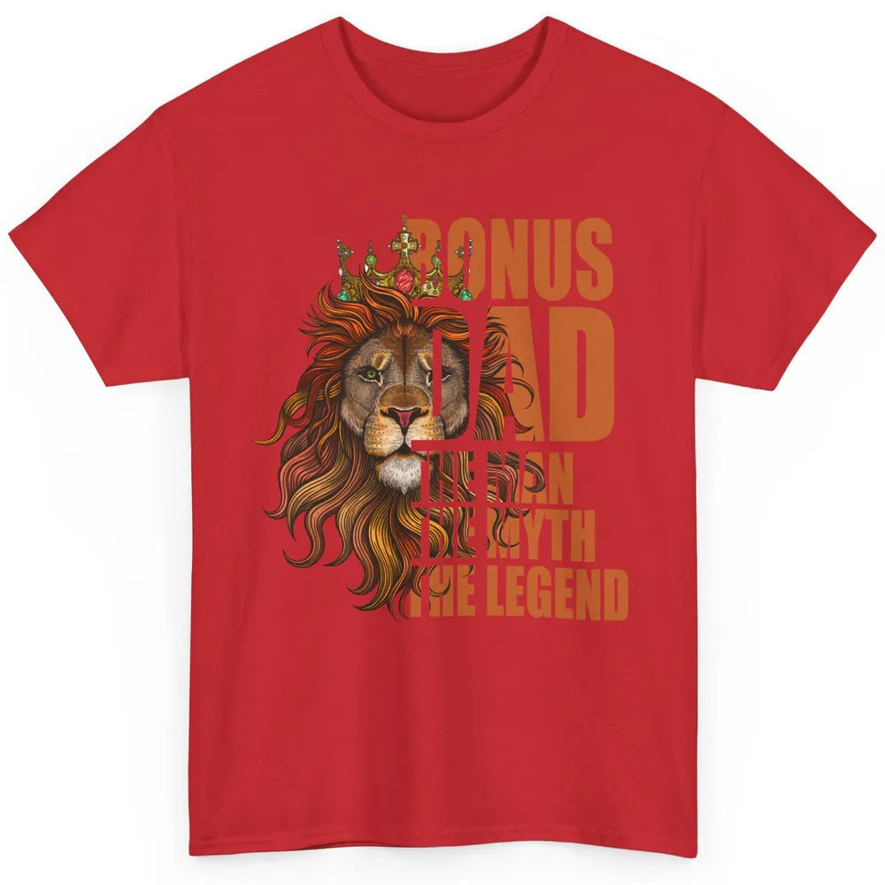 Vintage Lion Bonus Dad The Man The Myth The Legend Dad Gift Classic Unisex T-Shirt