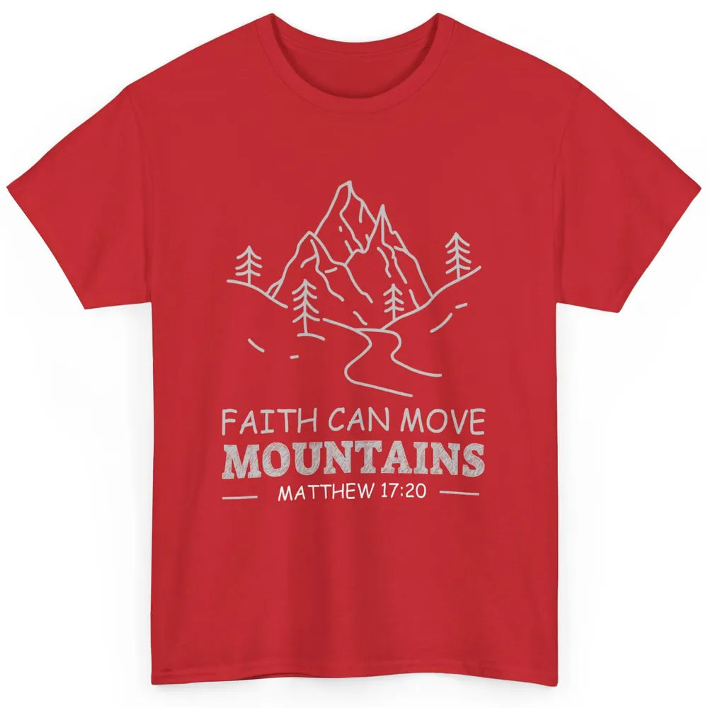 Faith Move Mountains Retro Jesus Christian Cross Bible Verse Classic Unisex T-Shirt