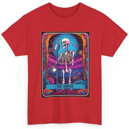 Retro Skeleton Singing The Singer Tarot Card Halloween Classic Unisex T-Shirt