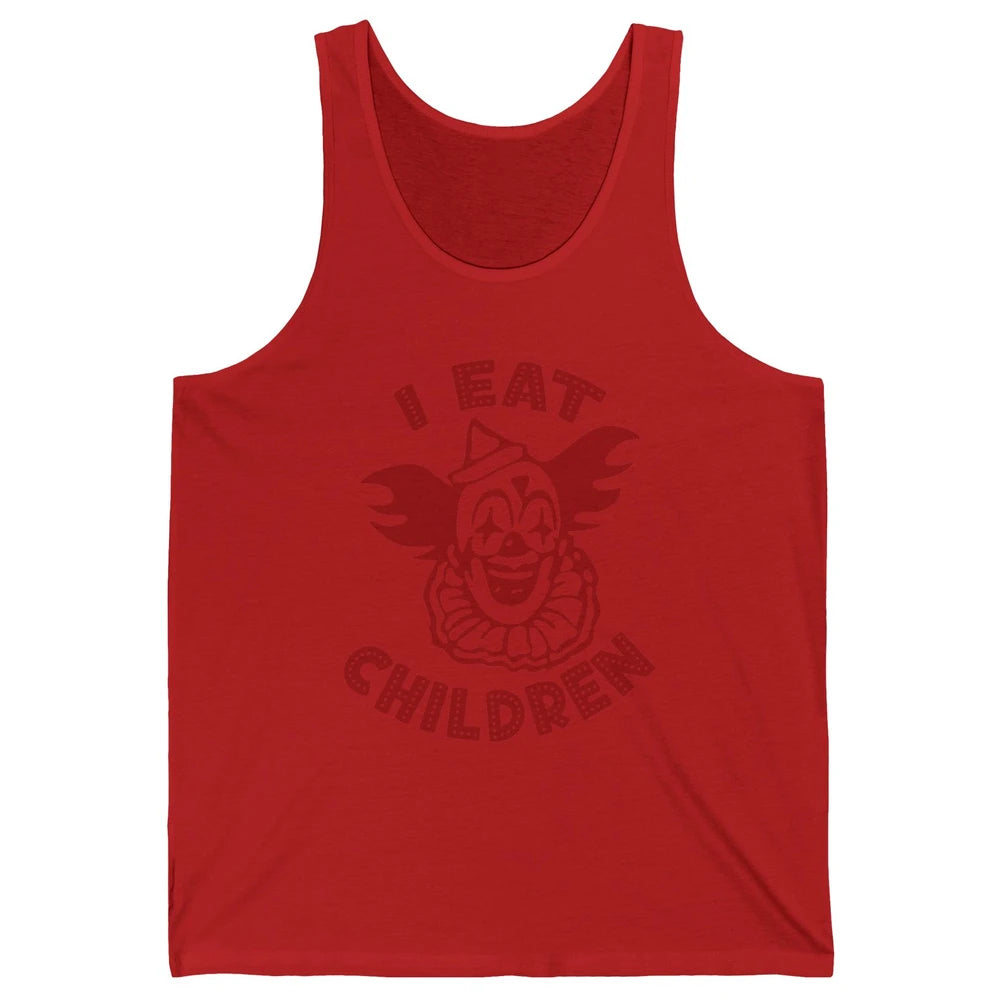 Scary Clown I Eat Children Horror Clown Halloween Costume Unisex Jersey Tank