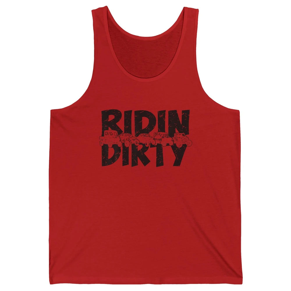 Retro UTV SXS Rider Riding Dirty ATV Offroad Riding SXS Life Unisex Jersey Tank