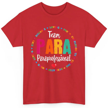 Team Paraprofessional Para Teacher Assistant Education Heart Classic Unisex T-Shirt