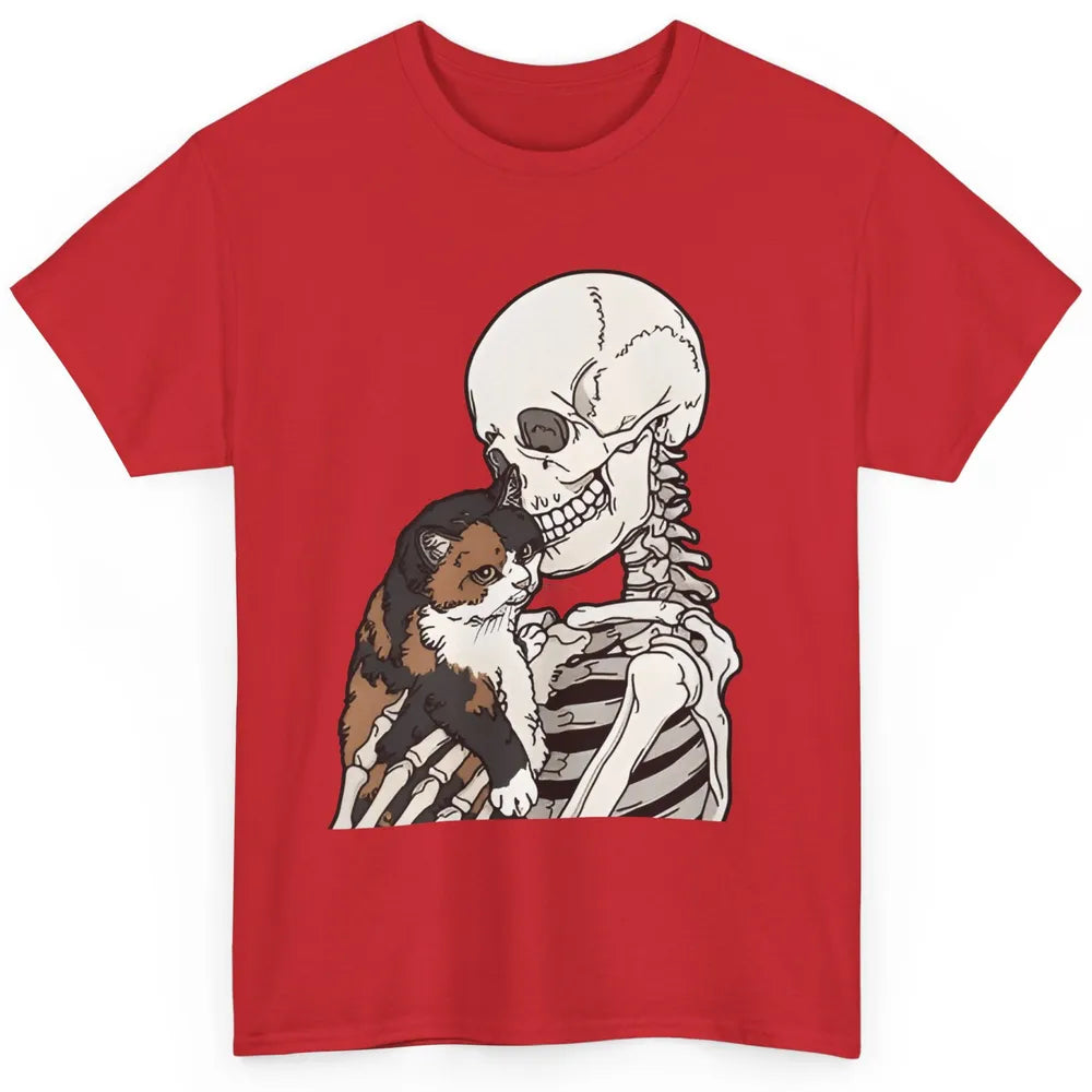 Cat And Skeleton Best Friends Of Cats Funny Cat Lovers Gift Classic Unisex T-Shirt