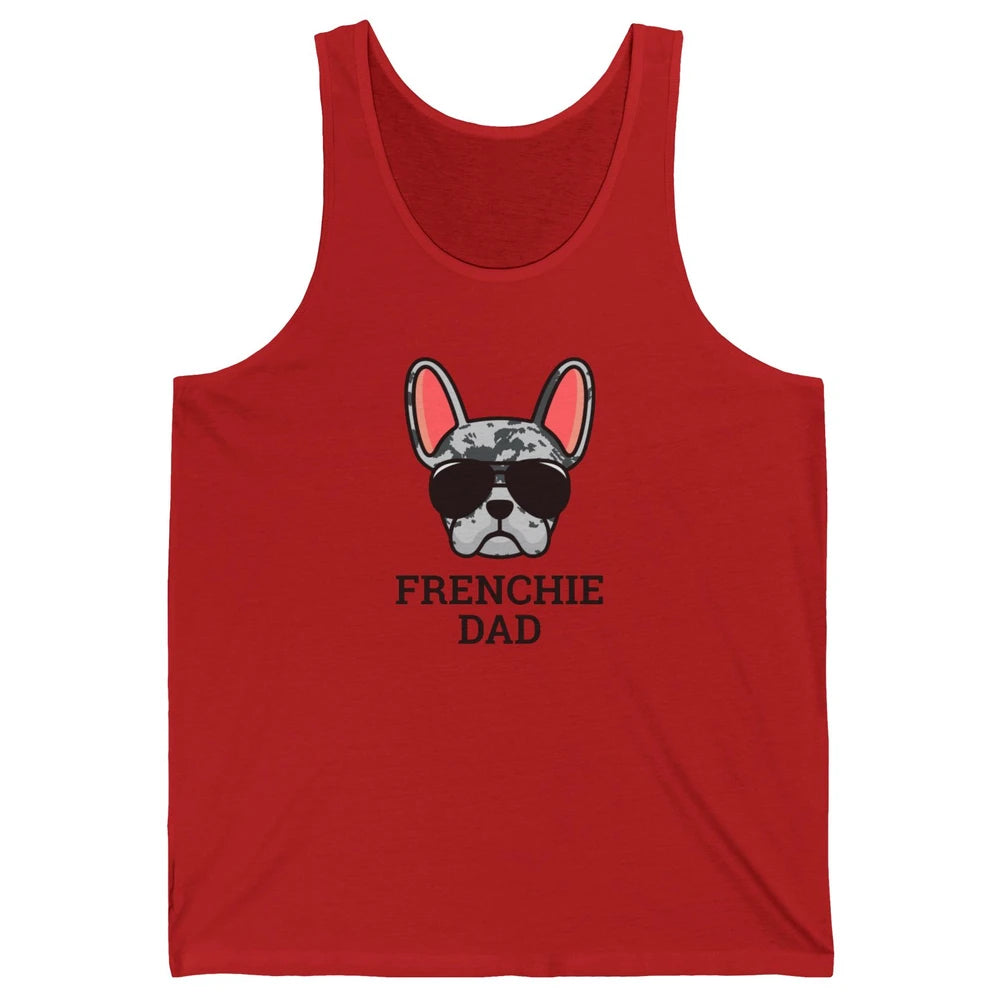 Blue Merle French Dad Frenchie Bulldog Cool Pet Owner Father Unisex Jersey Tank