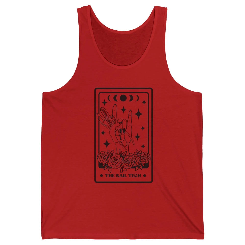 The Nail Tech Tarot Card Beautician Nail Boss Cosmetology Unisex Jersey Tank