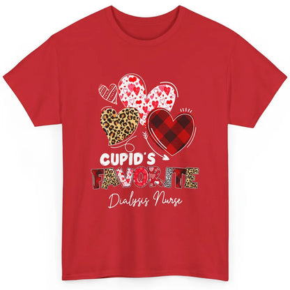 Cupid Favorite Dialysis Nurse Buffalo Plaid Valentines Day Classic Unisex T-Shirt