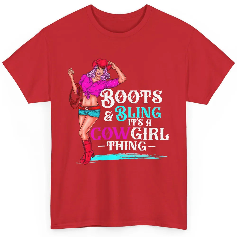 Cowgirl Boots And Bling It's Cowgirl Things Western Country Classic Unisex T-Shirt