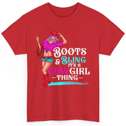 Cowgirl Boots And Bling It's Cowgirl Things Western Country Classic Unisex T-Shirt