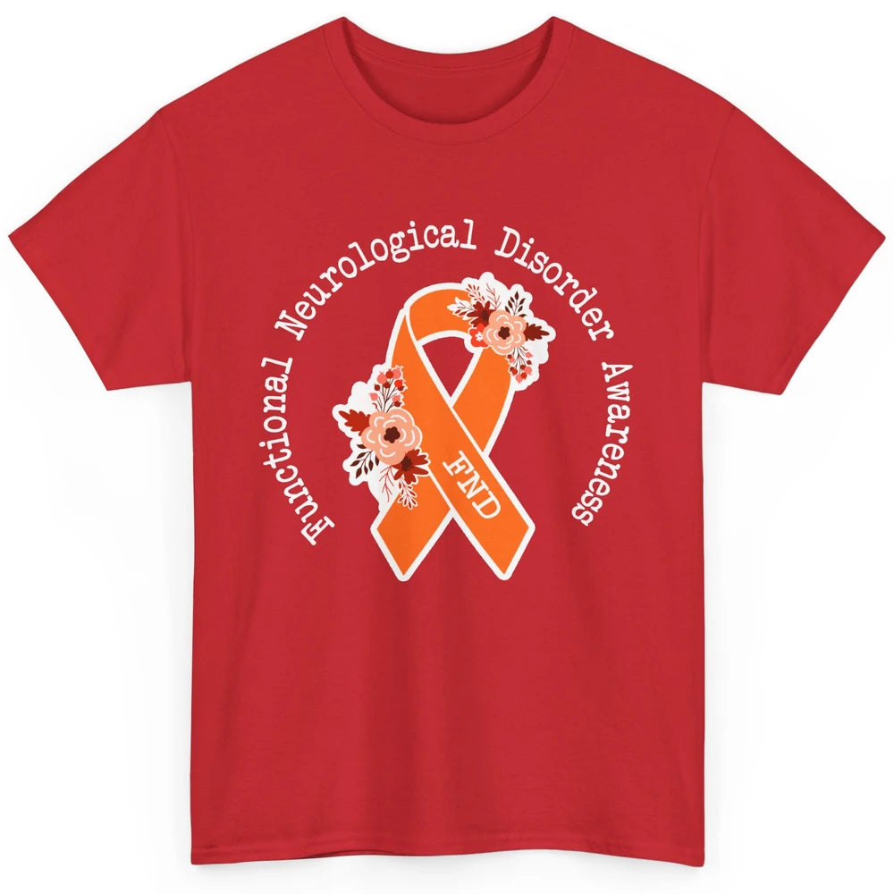 Functional Neurological Disorder Awareness FND Orange Ribbon Classic Unisex T-Shirt