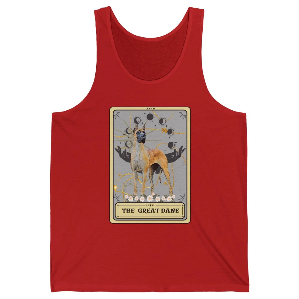 The Great Dane Tarot Card Great Dane Mom Halloween Dog Mom Unisex Jersey Tank