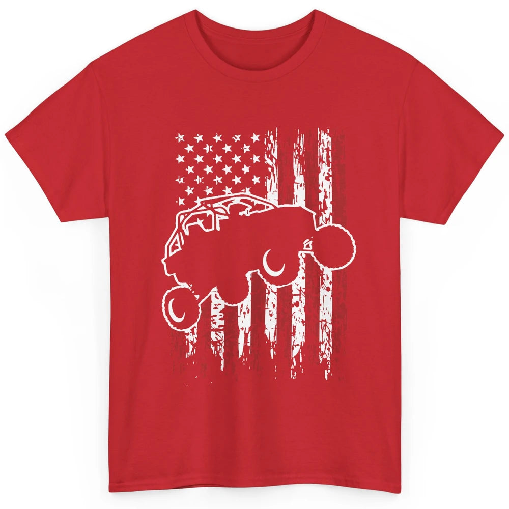 US Flag ATV Side By Side Rider UTV July 4th Offroad Riding Classic Unisex T-Shirt