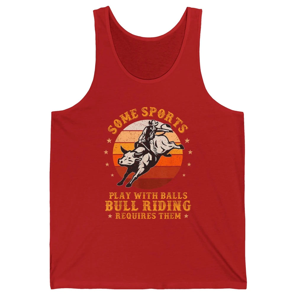 Rodeo Bull Riding Vintage Cowboy Western Country Ranch Bull Rider Howdy Unisex Jersey Tank