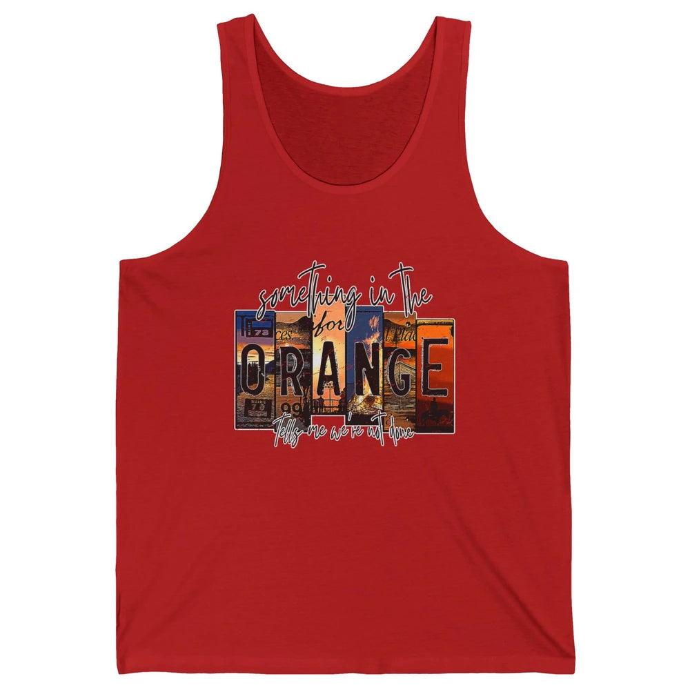 Retro Something In The Orange Vintage Western Country Rodeo Unisex Jersey Tank