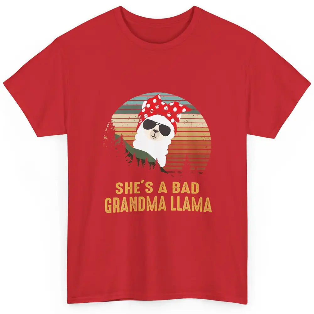 Funny Bad Grandma Llama Funny Farm Animal Alpaca Mothers Day Classic Unisex T-Shirt