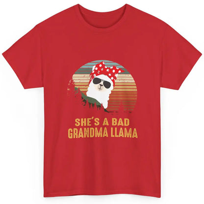 Funny Bad Grandma Llama Funny Farm Animal Alpaca Mothers Day Classic Unisex T-Shirt