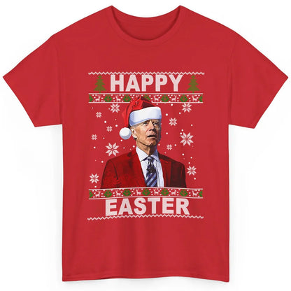 Funny Biden Santa Hat Happy Easter Anti Biden Christmas Classic Unisex T-Shirt