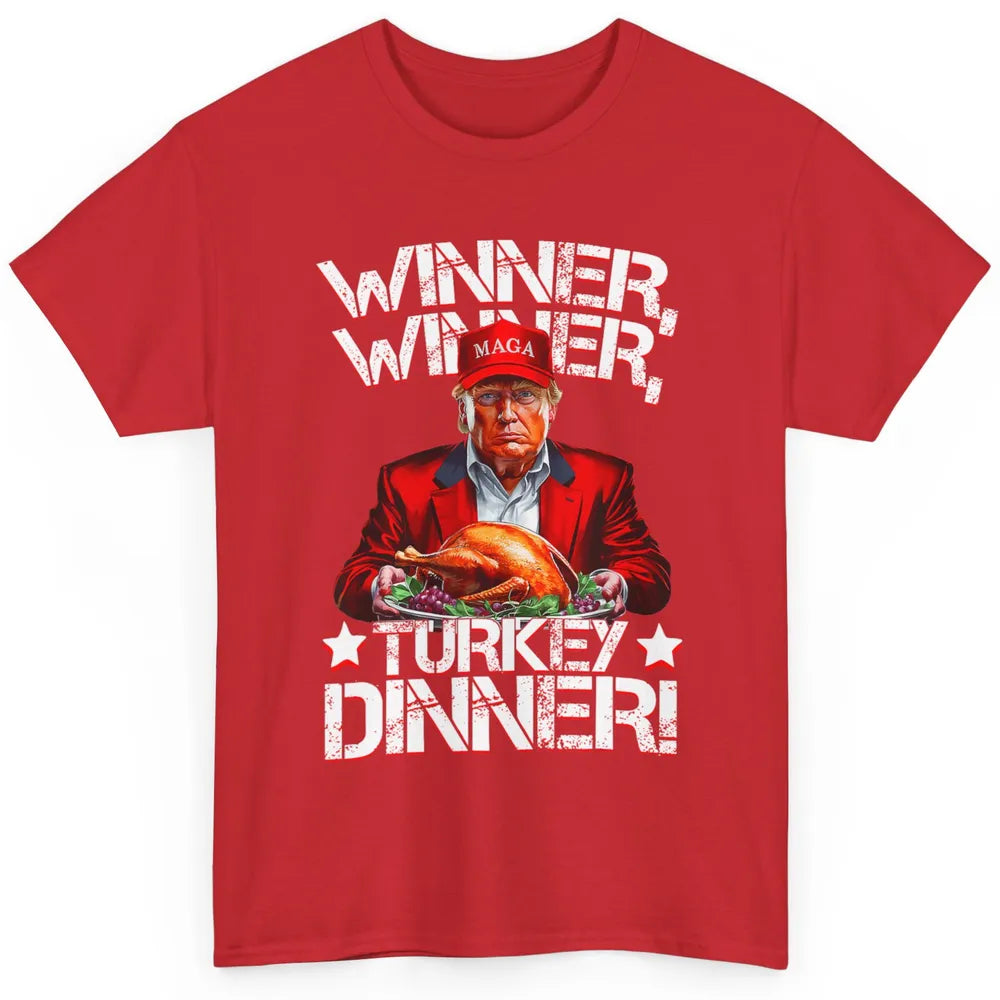 Funny Trump Winner Turkey Dinner Thanksgiving Donald Trump President Republican Political Humor Classic Unisex T-Shirt