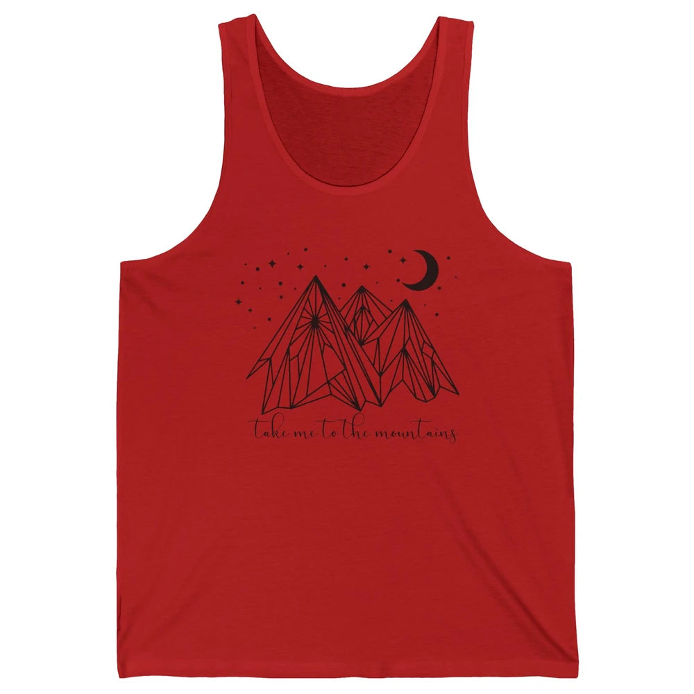 Take Me to the Mountains Boho Hiking Camping Outdoor Gift Unisex Jersey Tank