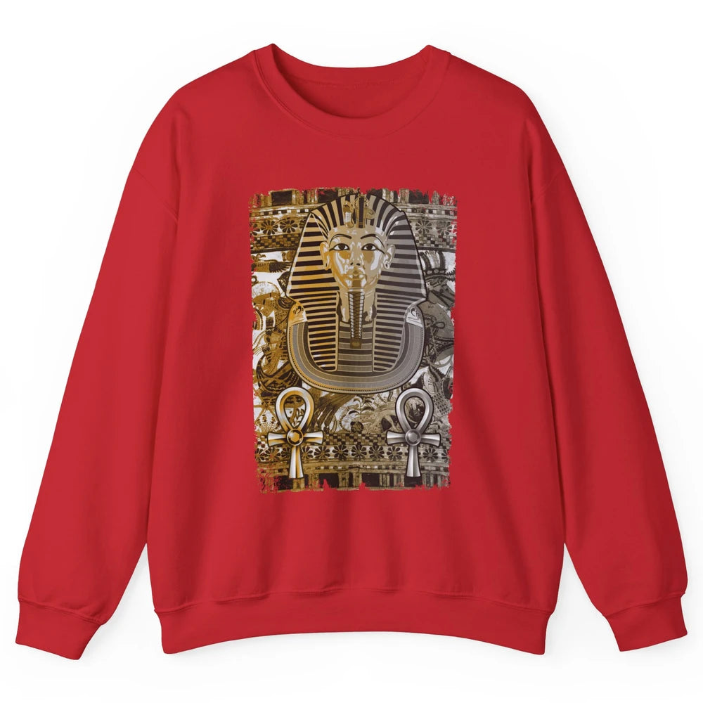 Ancient Egyptian Pyramid Golden King Tut Pharaoh Tutankhamun Unisex Crewneck Sweatshirt