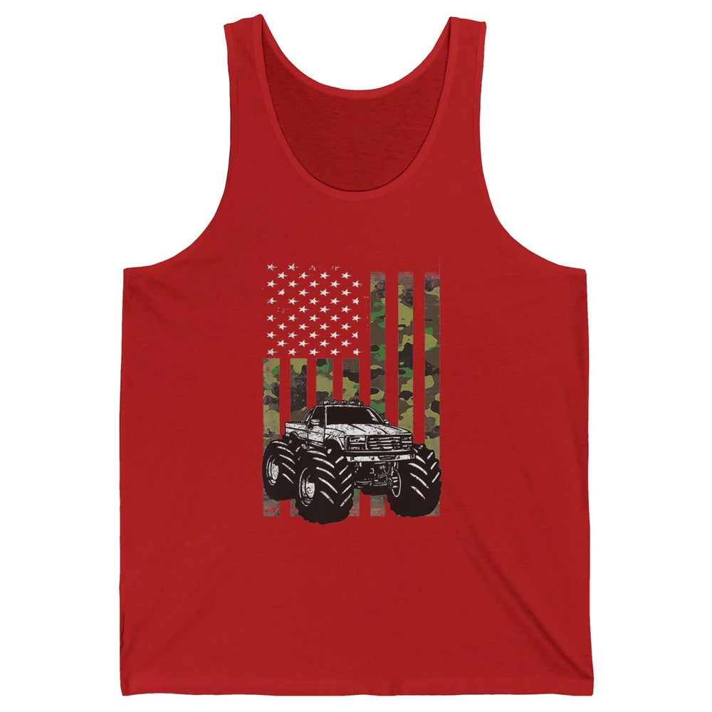 Truck Camo Flag Mud Ride Retro UTV SXS Racer Four Wheeler Unisex Jersey Tank