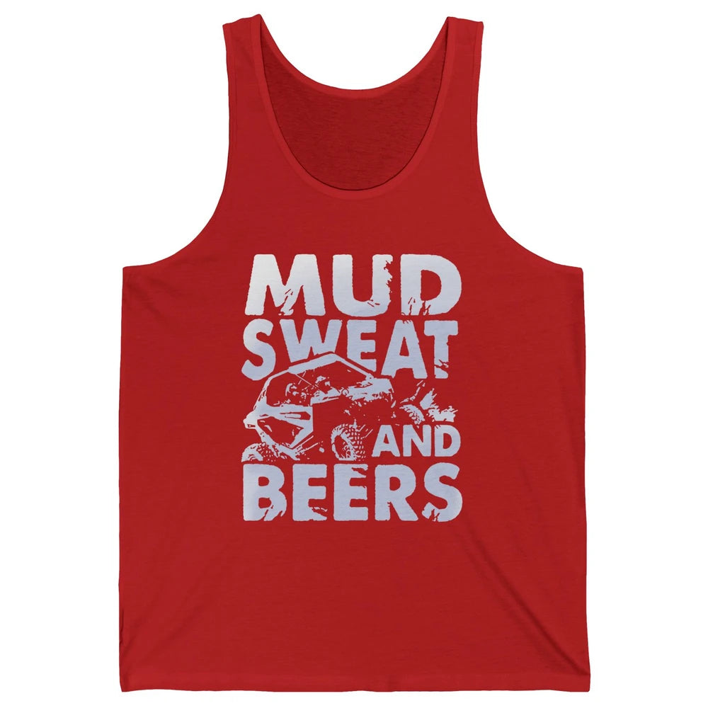 Retro UTV SXS Rider Mud Sweat And Beers ATV Offroad Riding Unisex Jersey Tank