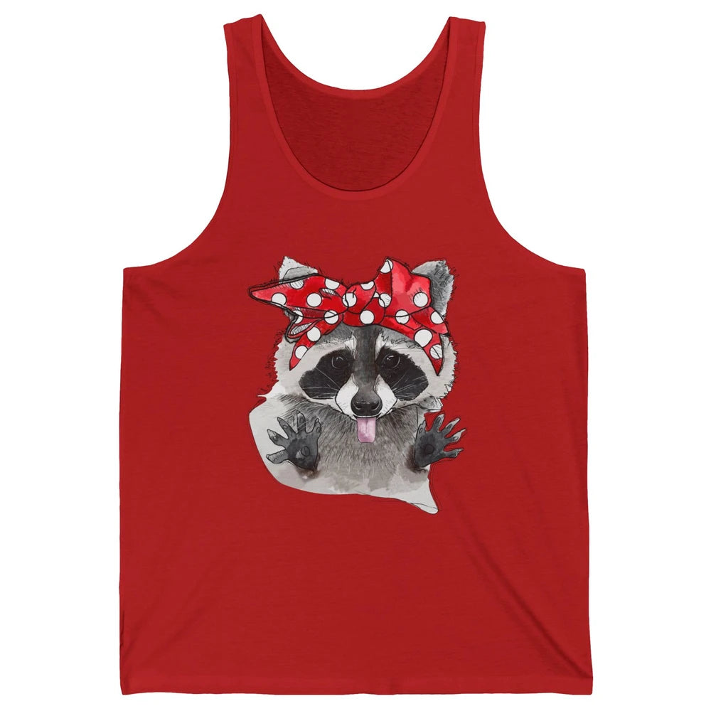 Bandana Racoon Baby Trashed Racoon Panda Lovers Gift Unisex Jersey Tank