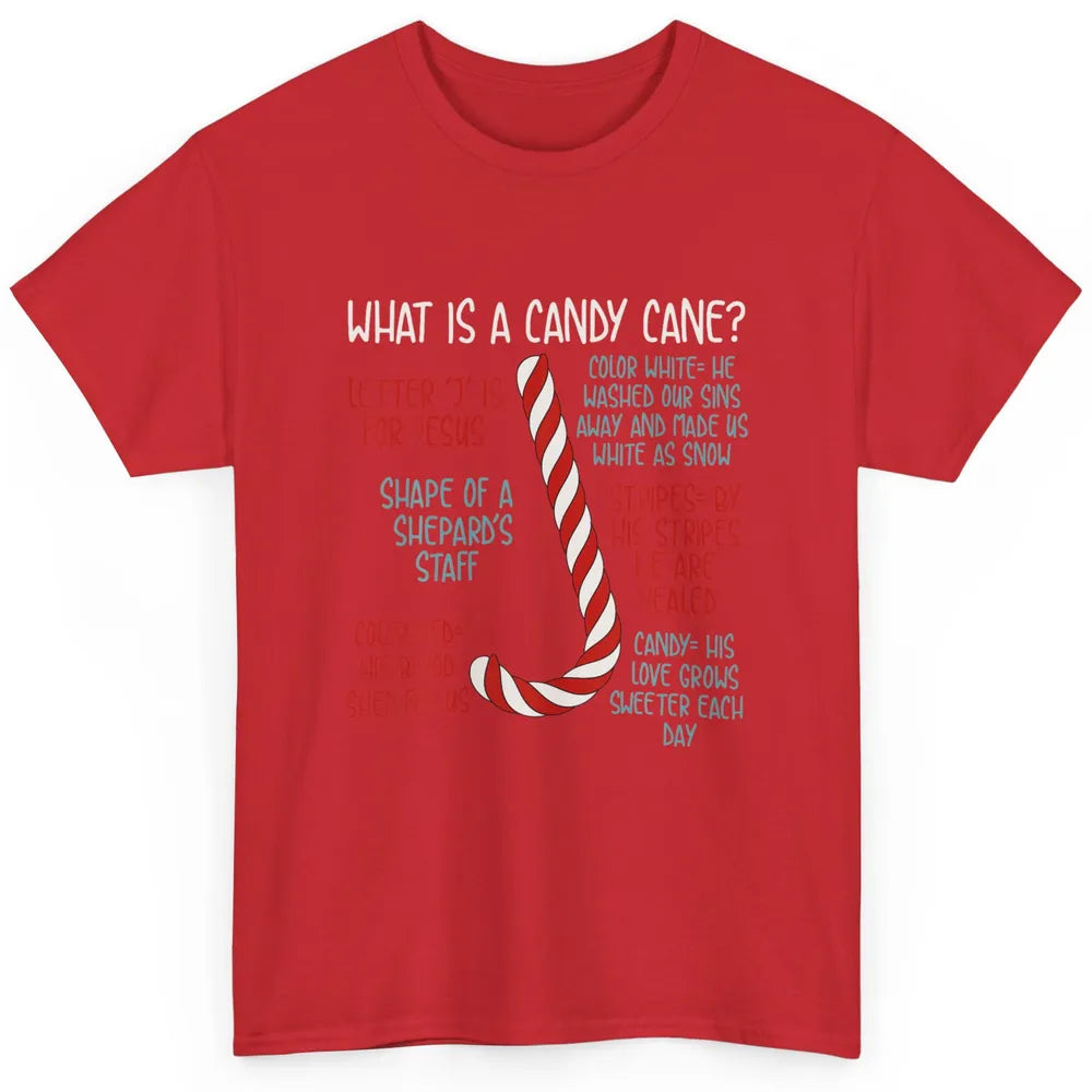 Merry Christmas Candy Cane Xmas Sayings Believe Faith Jesus Classic Unisex T-Shirt