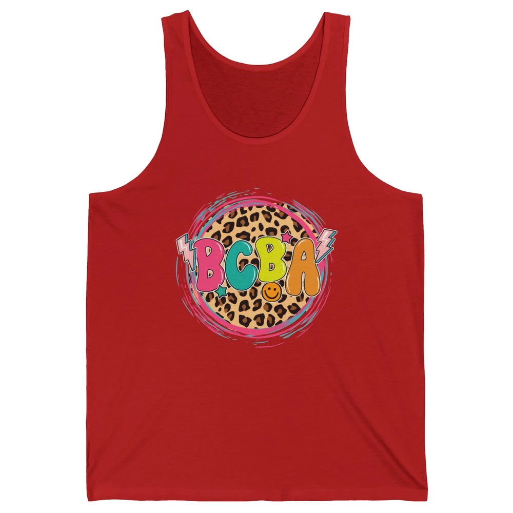 Board Certified Behavior Analyst BCBA Leopard ABA Therapist Unisex Jersey Tank