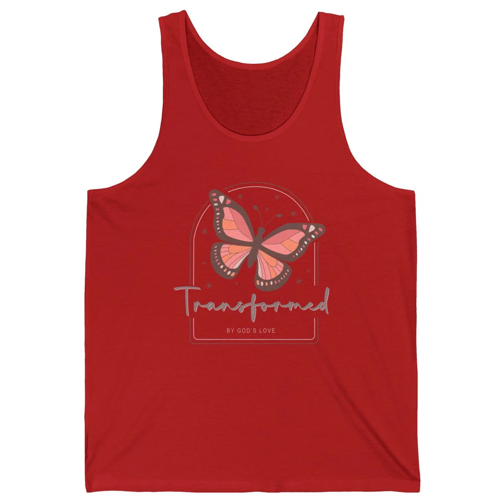 Transformed By God's Love Butterfly Faith Christian Jesus Unisex Jersey Tank