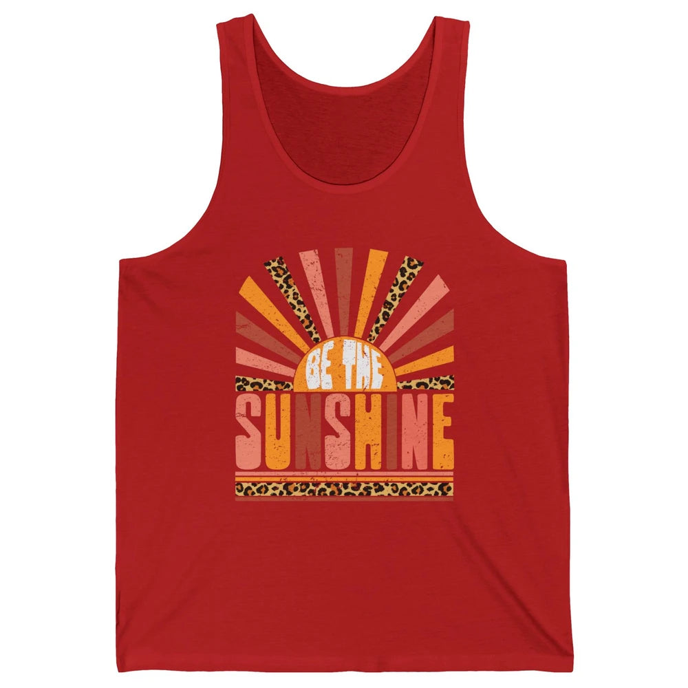 Be The Sunshine Retro Leopard Sun Vintage Summer Vacation Unisex Jersey Tank