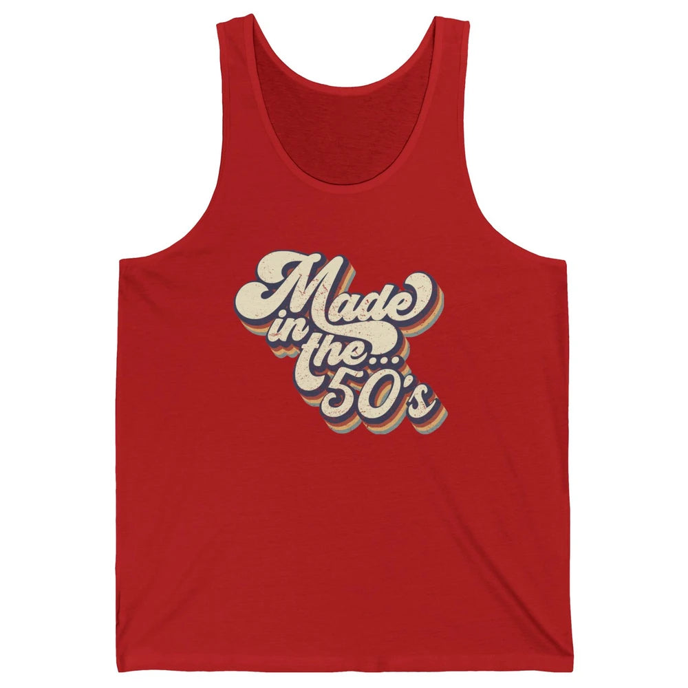 Retro Vintage Made In The 50's 1950s Born Birthday 50s Born Unisex Jersey Tank