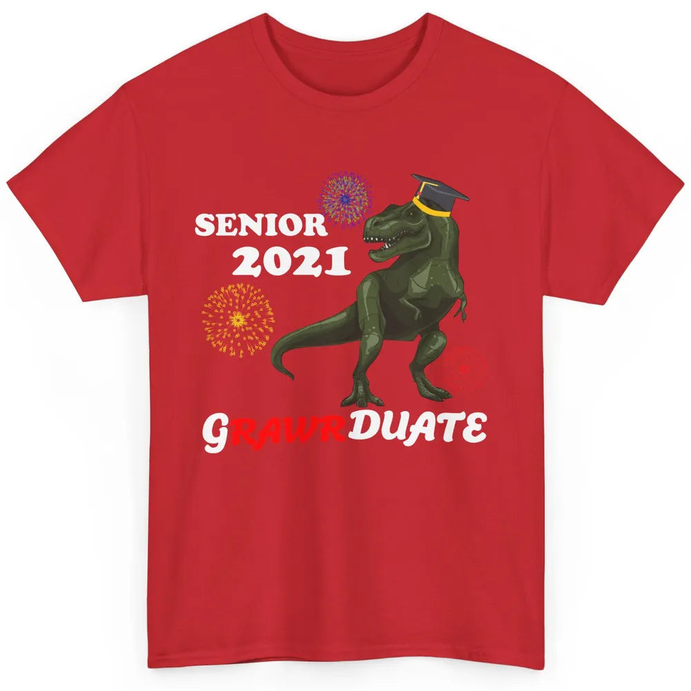 Class Of 2021 Senior Graduate Dinosaur Graduation Gift Classic Unisex T-Shirt