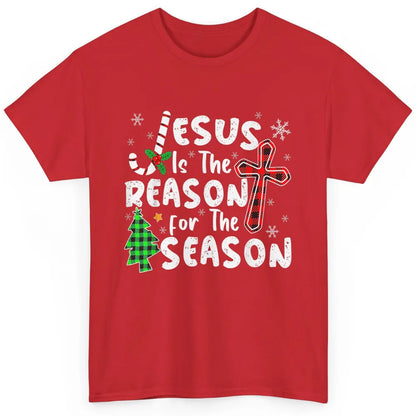 Merry Christmas Jesus The Reason For Season Xmas Cross Candy Classic Unisex T-Shirt