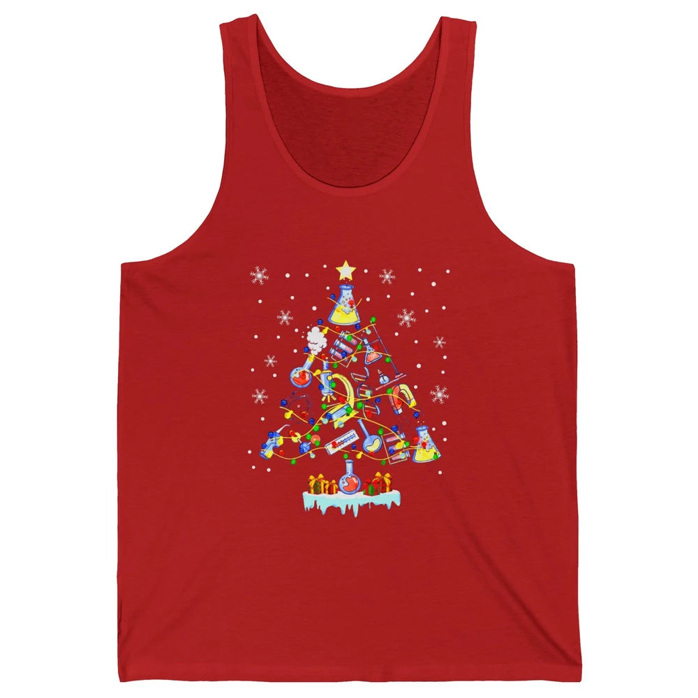 Laboratory Technician Christmas Tree Lab Tech Christmas Unisex Jersey Tank