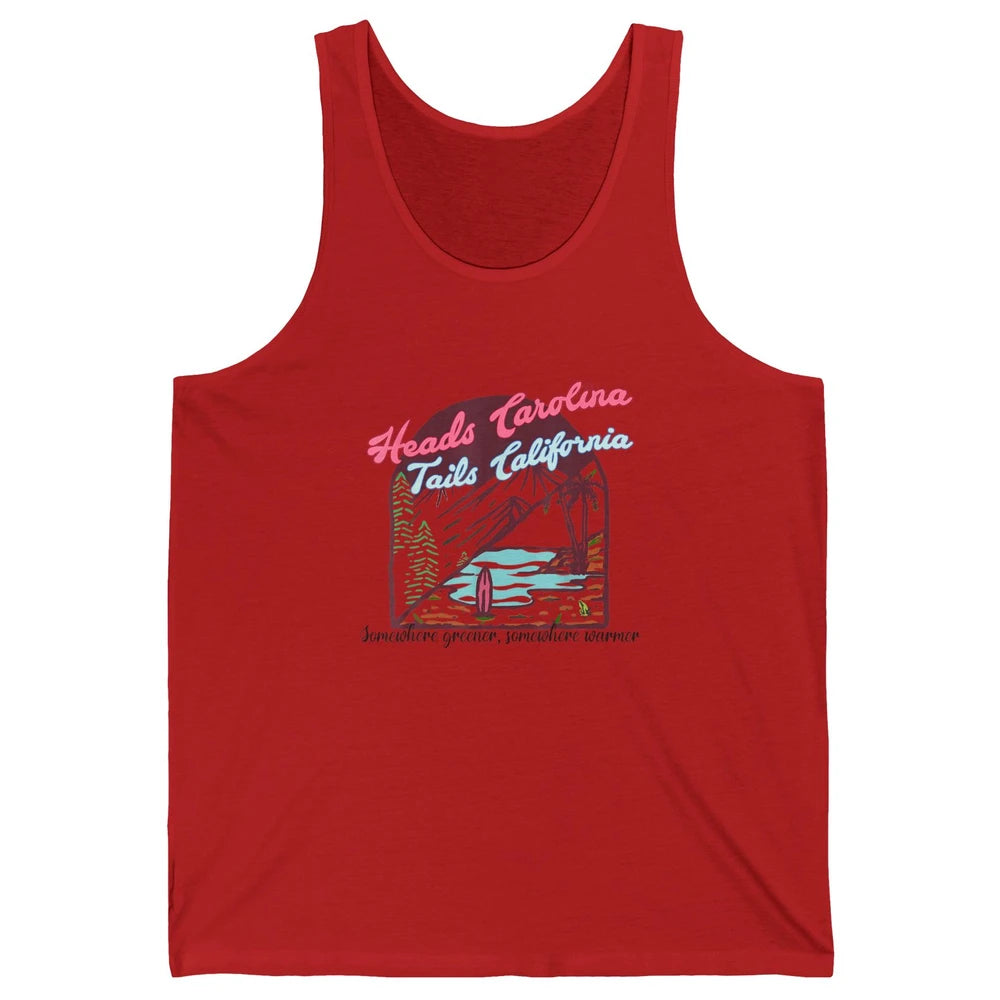 Western Heads Carolina Tails California Retro Beach Surf Unisex Jersey Tank