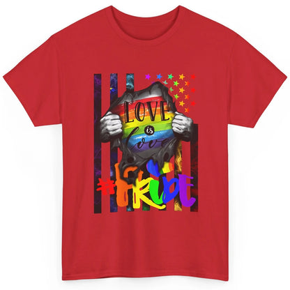 American Flag Love Is Love LGBT Gay Pride Month Equality Classic Unisex T-Shirt