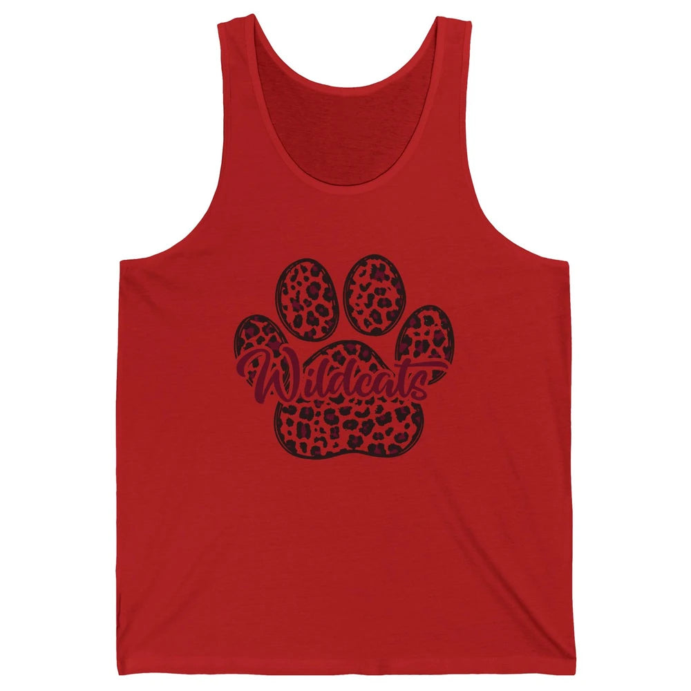 Wildcats Spirit Cat Paw Leopard Western Cat Mom Cat Lovers Unisex Jersey Tank