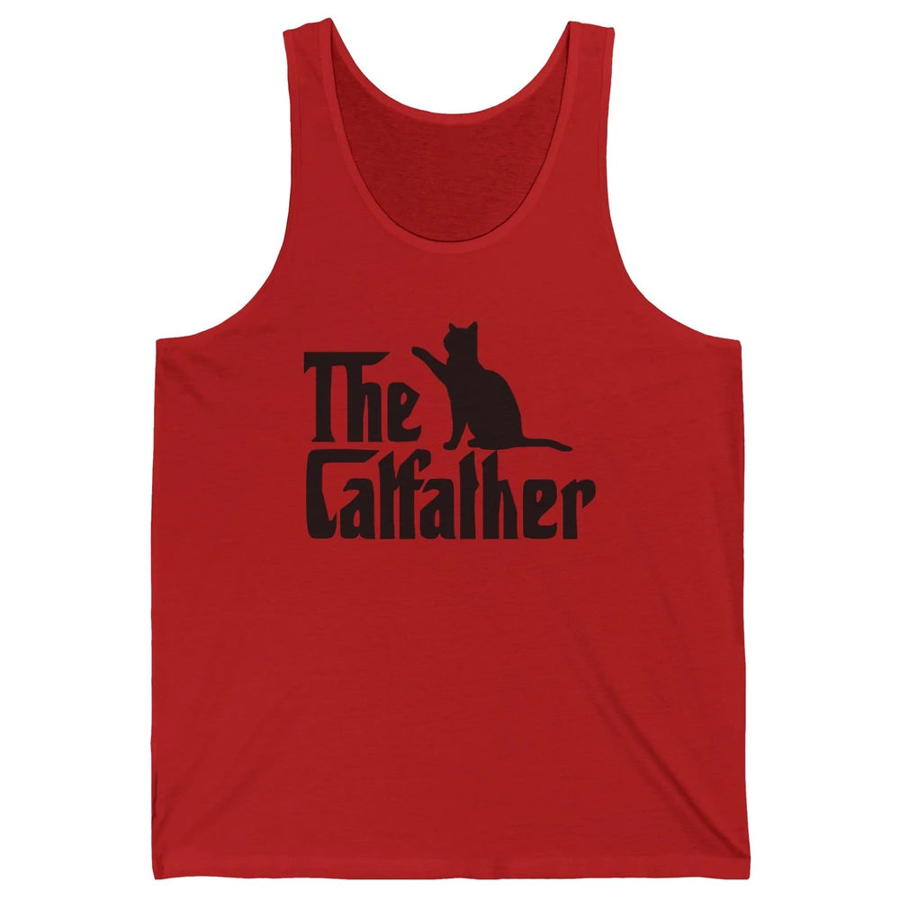 The Catfather Parody Funny Cat Lovers Cat Dad Fathers Day Unisex Jersey Tank