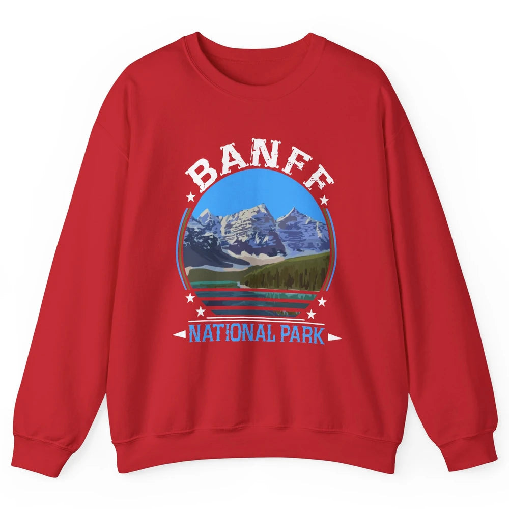 Banff National Park Canada Alberta's Rockies Nature Camping Unisex Crewneck Sweatshirt