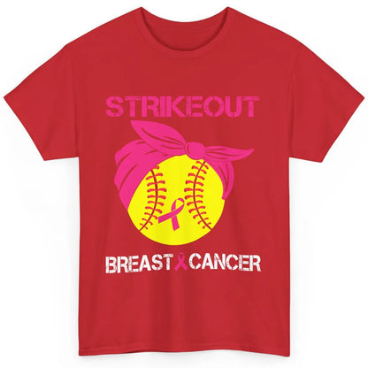 Softball Breast Cancer Awareness Strike Out Pink Ribbon Gift Classic Unisex T-Shirt