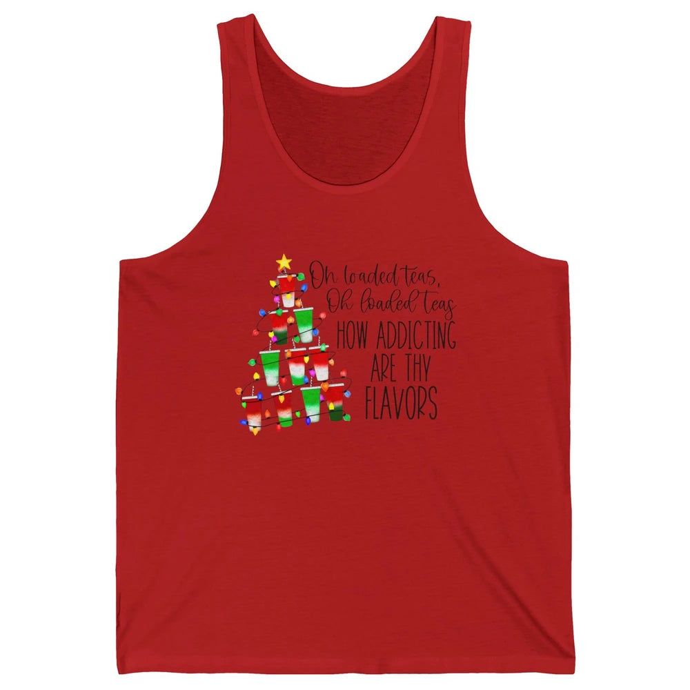 Loaded Teas Christmas Tree Fairy Lights Merry Christmas Unisex Jersey Tank