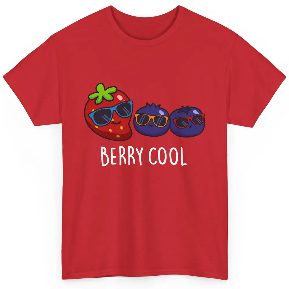 Berry Cool Funny Strawberry Pun Best Friend Summer Retro Classic Unisex T-Shirt