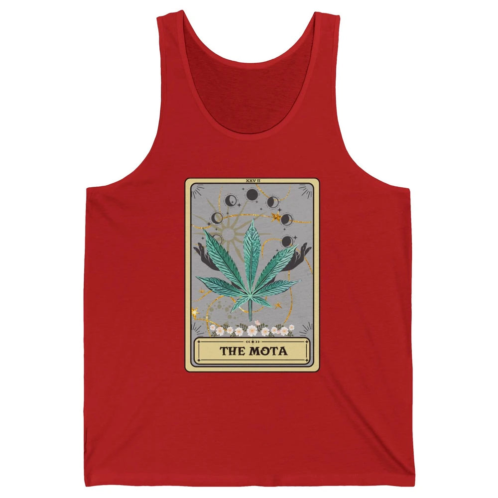 Vintage Weed The Mota Tarot Card Weed Cannabis Marijuana Unisex Jersey Tank