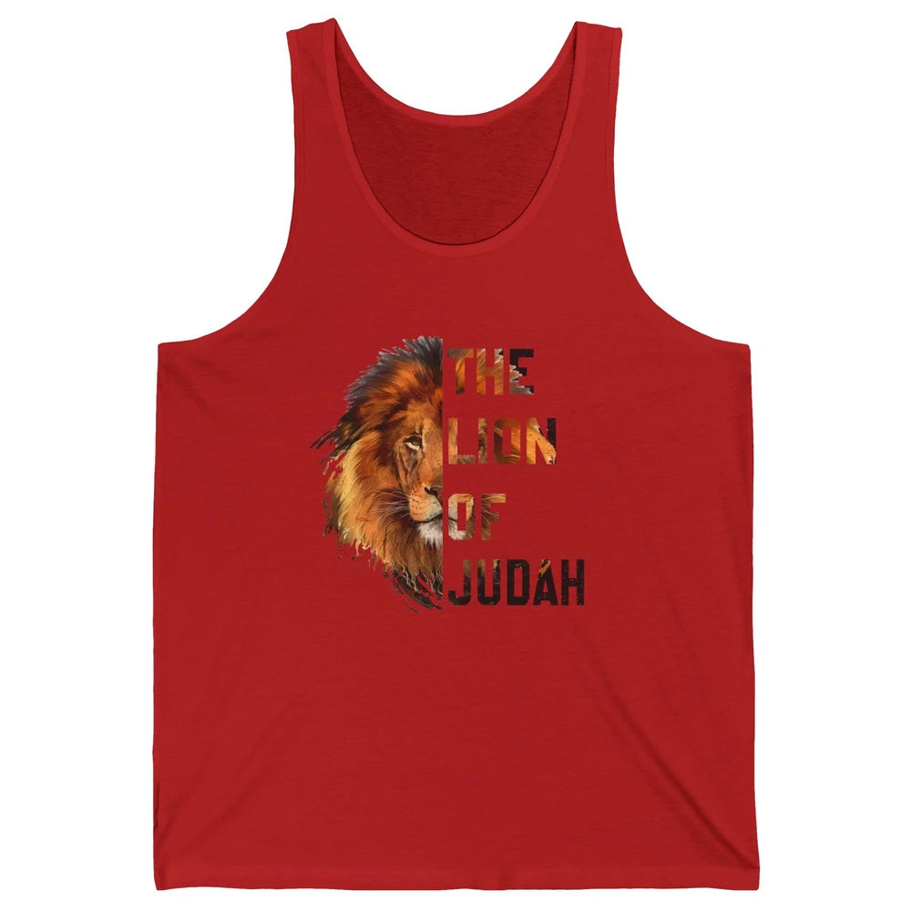 Yeshua Lion Of Judah Bible Verse Christian Faith Religious Unisex Jersey Tank